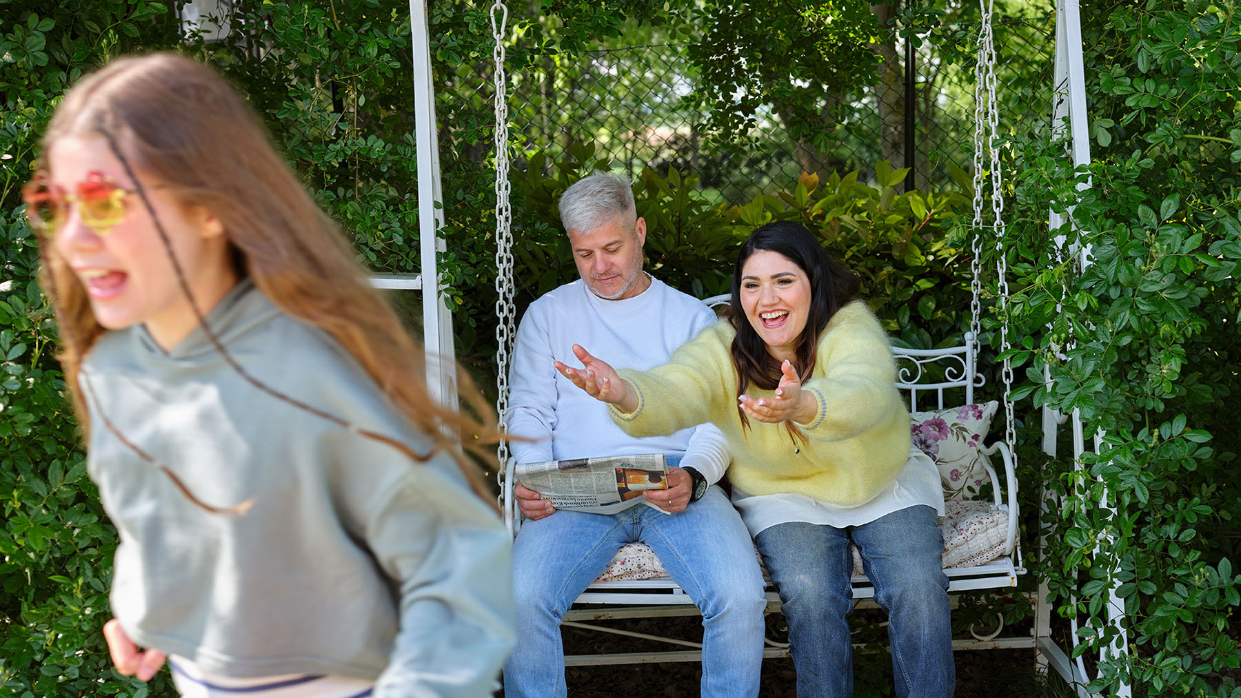 Foto glückliche Familie